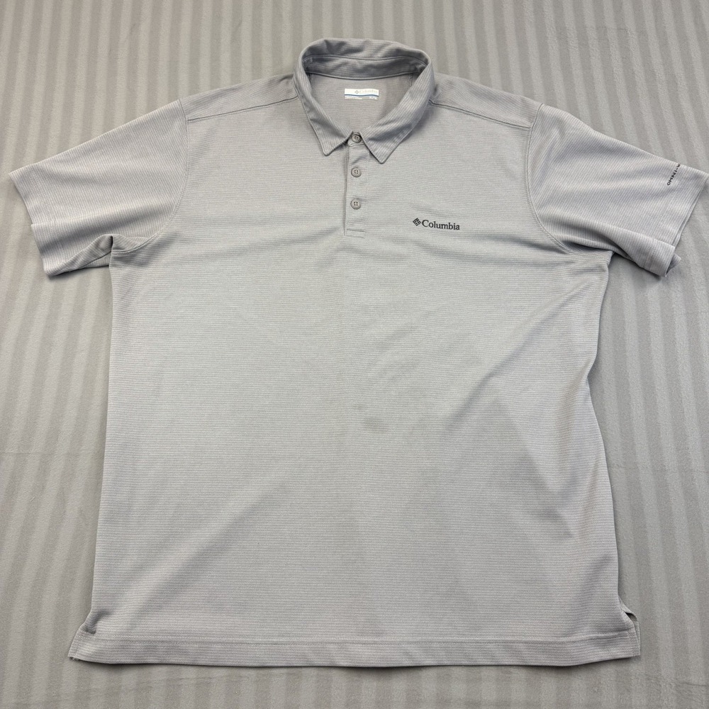 Columbia Sportswear Gray Short Sleeve Omni-Wick Polo Shirt Men's Xl‎